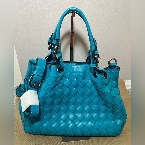 Patricia Nash Discovery Limited Edition Woven Rometta Satchel & Crossbody strap. - Picture 3 of 11